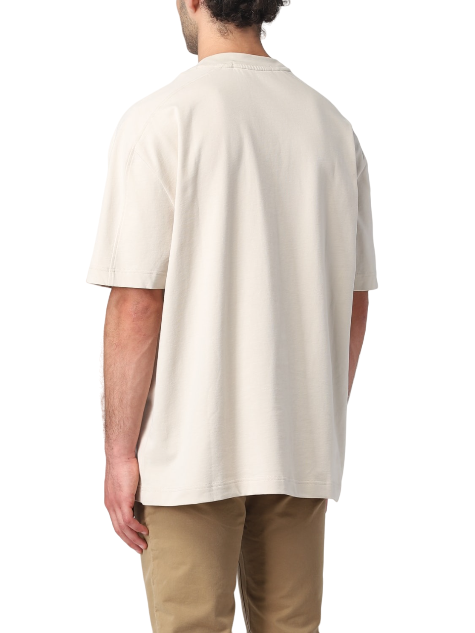 Ανδρικό T-Shirt Calvin Klein Eggshell J30J323494-ACF Tee Oversized Monologo