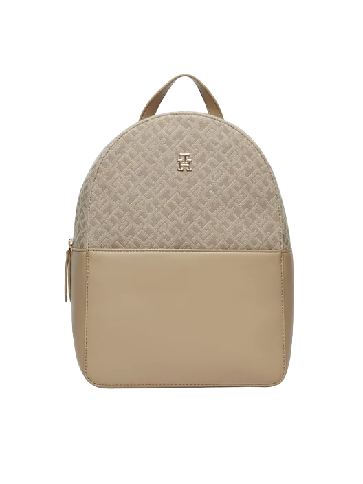 Tommy Hilfiger Th Jacwuard Backpack Beige AW0AW17074 AEG