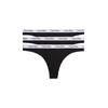 Γυναικεία Εσώρουχα Calvin Klein Thong 3pk Black 000QD3587E-001