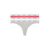 Γυναικείο Εσώρουχο Calvin Klein Thong 3pk Azalea White Grey Heather 000QD5209E-NP4