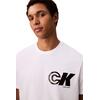 Ανδρικό T-Shirt Calvin Klein Ss 20s Ck Sport Logo Graphic Tee Brilliant White LV04RC835G-YAA