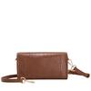 Γυναικεία Τσάντα ΕVERY OTHER Croc Flap Over Shoulder/ Crossbody Brown 12079-BROWN