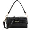 Γυναικεία Τσάντα ΕVERY OTHER Croc Flap Over Shoulder/ Crossbody Black 12079-BLACK