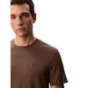 Ανδρικό Τ-Shirt Calvin Klein Ss Supima Chest Emb Crewneck Tee Morel LV04LB275G-PDK