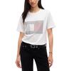 Γυναικείο T-Shirt Tommy Jeans Tjw Rlx Flag Bling Ss Tee Ecru DW0DW23267-YBL