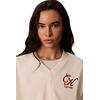 Γυναικείο Φούτερ Calvin Klein Ls Premium Fleece Script Vneck P Turtledove LV047H815G-CKS