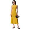 Γυναικείο Φόρεμα Calvin Klein Ls Second Skin Crew Neck Dress Lemon Amber LV044C236G-W0L