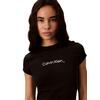Γυναικείο T-Shirt Calvin Klein Ss Slim Fit Heart Logo Tee Black LV047H835G-UB1