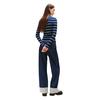 Γυναικεία Μπλούζα Τommy Jeans Tjw Slim Essential Rib Ls Dark Night Navy / Stripe DW0DW17387-0A6