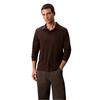 Ανδρικό Polo Calvin Klein Ls Supima Cotton Solid Polo Chocolate Torte LV040EM909-GRO