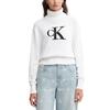 Γυναικείο Πουλόβερ Calvin Klein Chenile Monologo Sweater Brilliant White LV047D354G-YAA