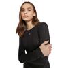 Γυναικεία Μπλούζα Tommy Jeans Slim Pointelle Rib Ls Black DW0DW19503-BDS
