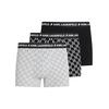 Ανδρικά Εσώρουχα Karl Lagerfeld Monogram Aop Trunk 3P Kl Monogram Aop Black Grey A1M47086-1QI