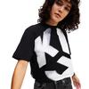 Γυναικείο T-shirt Karl Lagerfeld Cropped Bleach Logo Black A1W17033-999