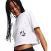 Γυναικείο T-Shirt Karl Lagerfeld Reg Cropped Monogram Tee White A2W17076-100