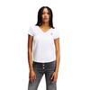 Γυναικείο T-Shirt Karl Lagerfeld Slim V Neck Tee White A2W17097-100