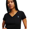 Γυναικείο T-Shirt Karl Lagerfeld KLJ Slim V Neck Tee Black A2W17097-999