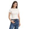 Γυναικείo T-Shirt Tommy Jeans Tjw Slim Linear Ext Ancient White DW0DW18398-YBH