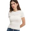 Γυναικείo T-Shirt Tommy Jeans Tjw Slim Linear Ext Ancient White DW0DW18398-YBH
