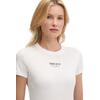 Γυναικείο T-Shirt Tommy Jeans Slim Essential Logo2 Tee Ext Ecru DW0DW20913-YBL