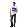 Ανδρικό T-Shirt Calvin Klein Ss 16s Io Calvin Box Graphic Tee Brilliant White LV04RD813G-YAA
