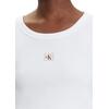 Γυναικείο Top Calvin Klein A Woven Label 2X2 Rib Baby Tee Brilliant White LV047C200G-YAA
