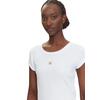 Γυναικείο Top Calvin Klein A Woven Label 2X2 Rib Baby Tee Brilliant White LV047C200G-YAA