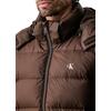 Ανδρικό Μπουφάν Calvin Klein Ls Nylon Zip Off Hood Down Puffe Brown Cork LV04RG515G-WFM