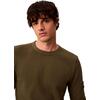 Ανδρική Μπλούζα Calvin Klein Ls Waffle Badge Crewnk Tee Olive Night LV04RJ209G-LI1