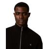 Ανδρικό Πουλόβερ Calvin Klein Ls Vertical Texture Cttn Fz Swtr Black LV04RH319G-UB1