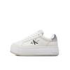 Γυναικεία Sneakers Calvin Klein Bold Platf Low Lace Lth Ml Mtl Bright White Silver YW0YW01516-0K9