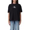 Γυναικείο T-shirt Calvin Klein Textured Monologo Boyfriend Black J20J224242-BEH