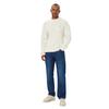 Ανδρικό Πουλοβερ Calvin Klein Vertical Rib Cttn Crewnk Swtr Tofu LV04RH328G-YAS