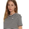 Γυναικείο T-Shirt Calvin Klein Ck Embro Badge Regural Tee Ck Black / Bright White Stripe J20J223226-0GO
