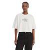 Γυναικείο T-Shirt Calvin Klein Ss Boxy Crop Monologo Tee Bright White LV047F828G-YAF
