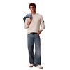 Ανδρική Μπλούζα Calvin Klein Ls Waffle Badge Crewnk Tee Moonstruck LV04RJ209G-PDJ