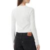 Γυναικεία Μπλούζα Calvin Klein A Ls Monogram Baby Tee Bright White LV047A803G-YAA