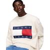 Aνδρικό Φούτερ Τommy Jeans Tjm Rlx Melange Flag Crew Ext Ancient White Melange DM0DM19756-YBH