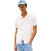 Ανδρικό Πουκάμισο Tommy Jeans Linen Blend Camp Ss Ext Ecru DM0DM20895-YBL