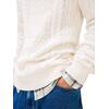 Ανδρικό Πουλόβερ Tommy Jeans Tjm Slm Badge Cable Knit Sweater Ancient White Tonal DM0DM22101-0K4