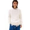Ανδρικό Πουλόβερ Tommy Jeans Tjm Slm Badge Cable Knit Sweater Ancient White Tonal DM0DM22101-0K4