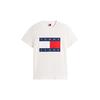 Ανδρικό T-Shirt Tommy Jeans Tjm Reg Big Flag Ss Tee Ext Ancient White DM0DM22645-YBH