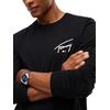 Ανδρική Μπλούζα Tommy Hilfiger Tjm Slim Signature Chest Tee Ls Black DM0DM23546-BDS