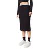 Γυναικεία Φούστα Tommy Jeans Tjw Logo Waistband Ribbed Skirt Black DW0DW15430-BDS