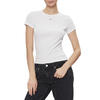 Γυναικεία Μπλούζα Tommy Jeans Slim Essential Rib Ss Ext White DW0DW17383-YBR