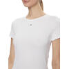 Γυναικεία Μπλούζα Tommy Jeans Slim Essential Rib Ss Ext White DW0DW17383-YBR