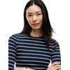 Γυναικεία Μπλούζα Τommy Jeans Tjw Slim Essential Rib Ls Dark Blue Day Lily Stripe DW0DW17387-0X5