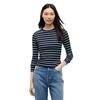 Γυναικεία Μπλούζα Τommy Jeans Tjw Slim Essential Rib Ls Dark Blue Day Lily Stripe DW0DW17387-0X5