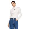 Γυναικεία Μπλούζα Tommy Hilfiger Slim Badge Mockneck Ancient White DW0DW18806-YBH