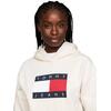 Γυναικείο Φούτερ Tommy Jeans Rlx Melange Flag Ext Ancient White Melange DW0DW19047-HCV